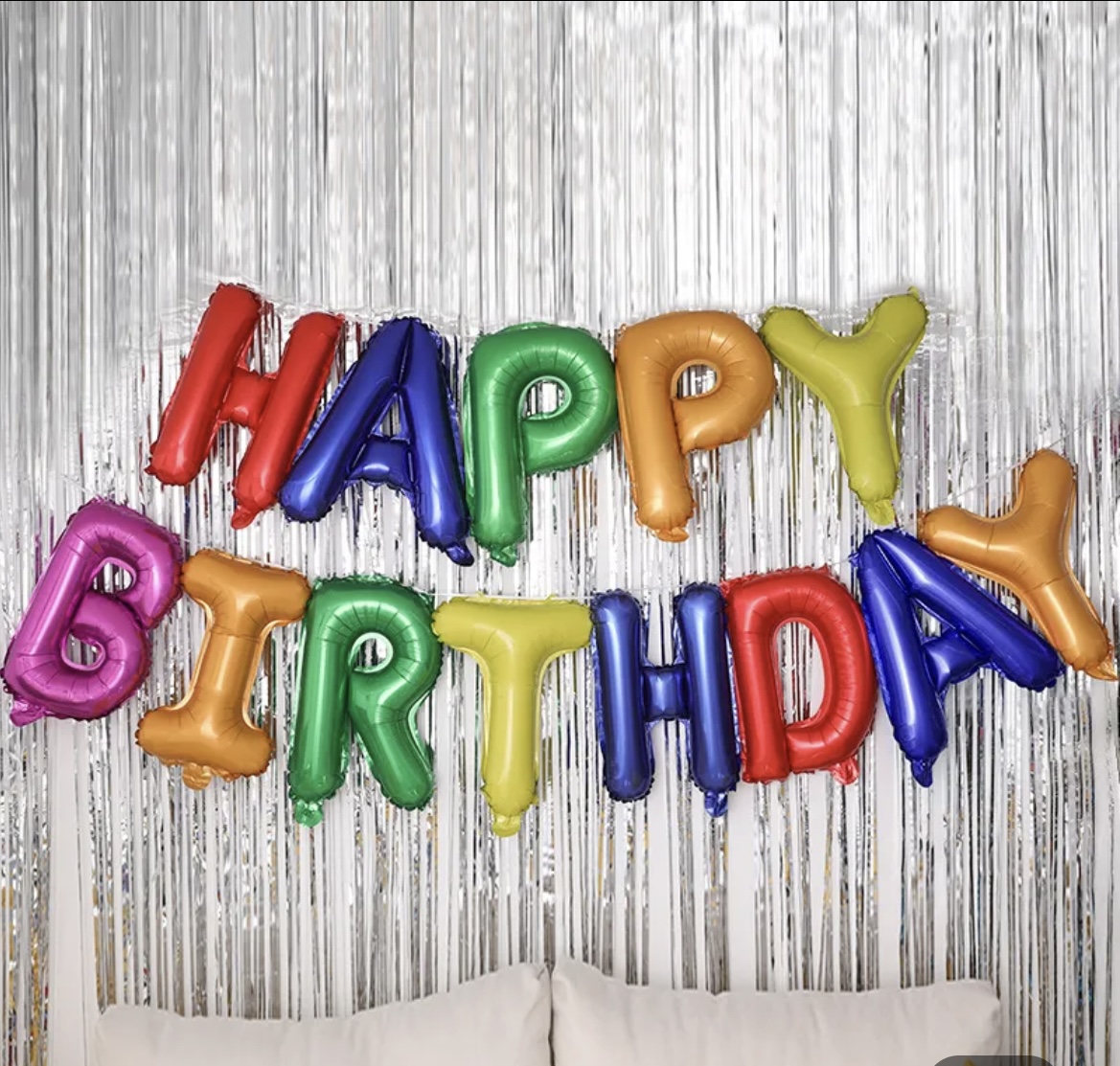 Happy Birthday foil Letters All in One