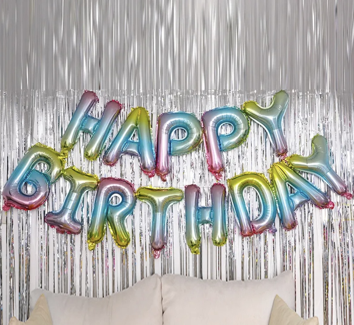 Happy Birthday foil Letters Mix all