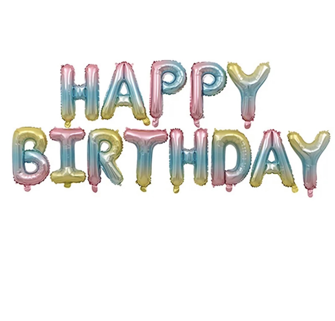 Happy Birthday foil Letters Mix
