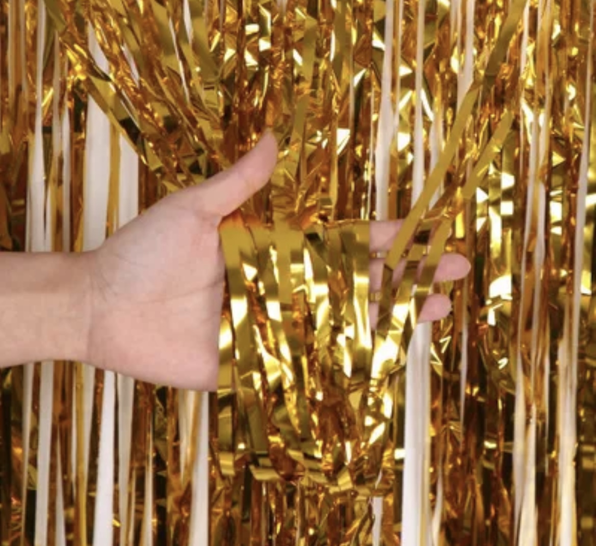 Foil Fringe Curtain Golden