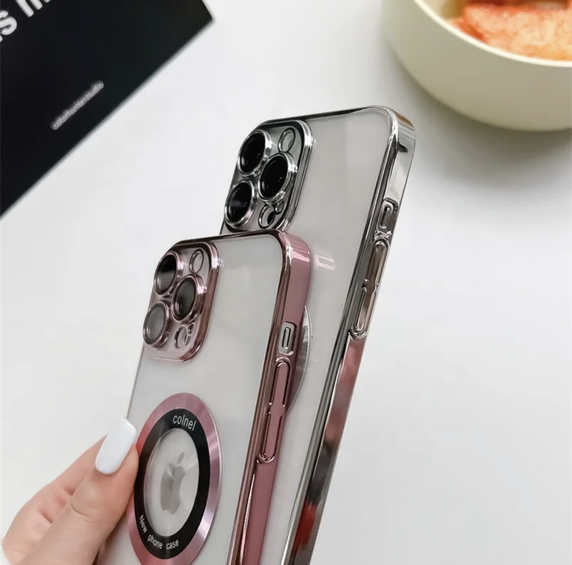 Shockproof Wireless Charger Magnetic Ring - Pink