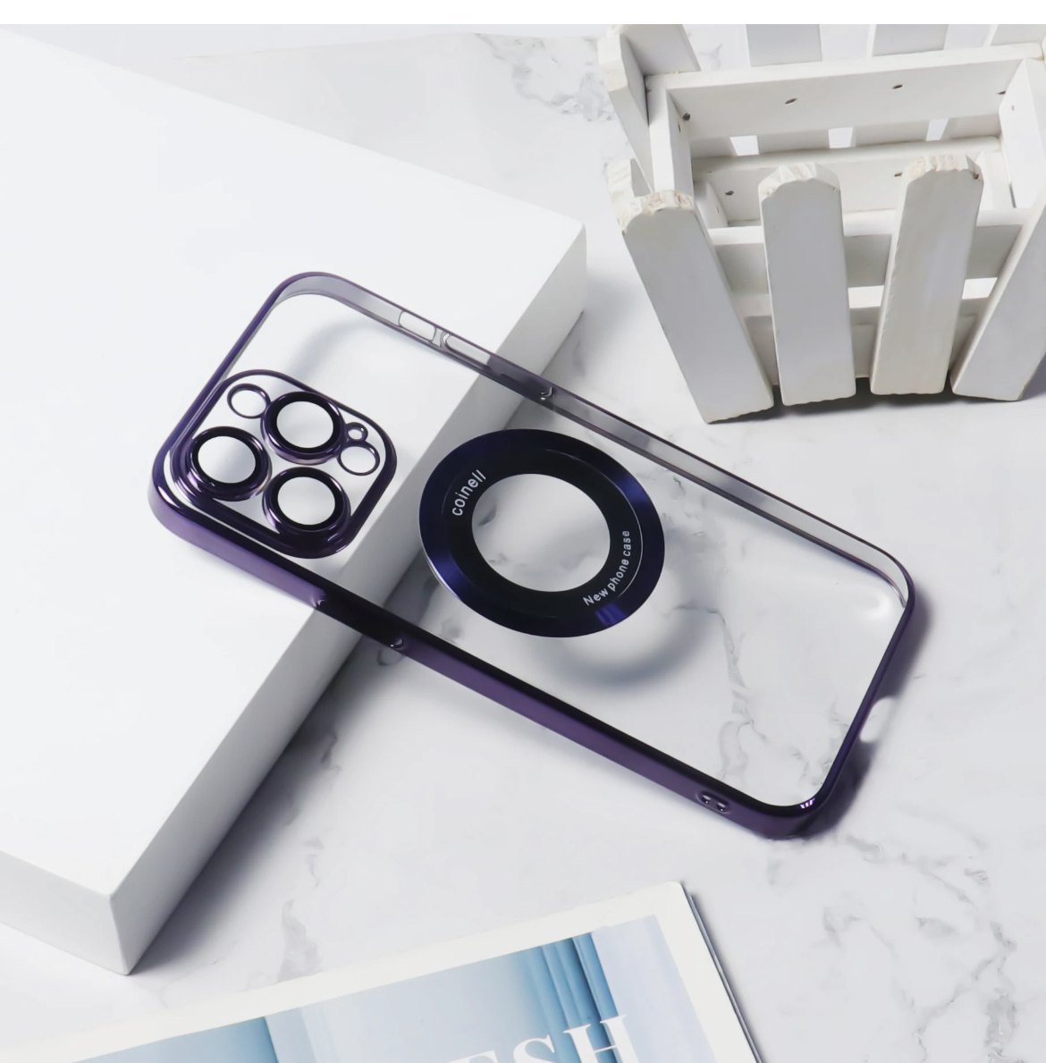 Shockproof Wireless Charger Magnetic Ring - Purple
